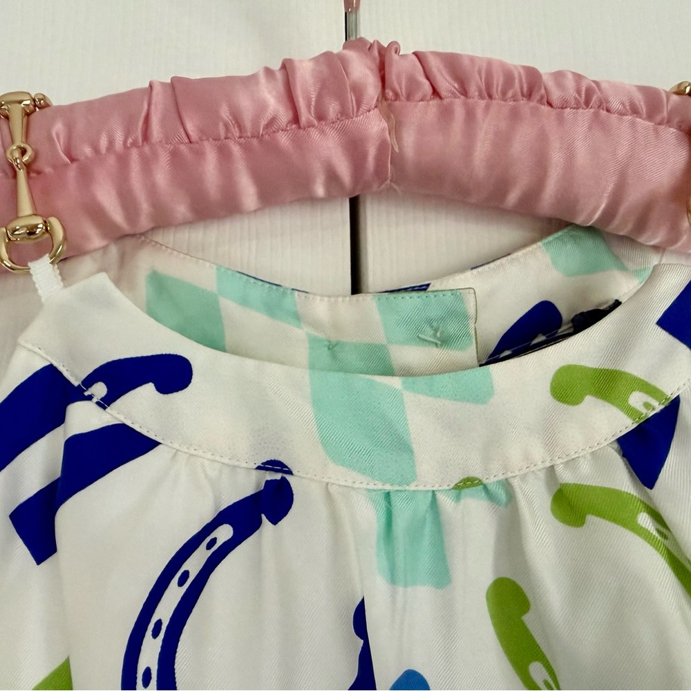 Vineyard Vines Kentucky Derby 100% Silk Sleeveless Maxi Dress - Picture 4 of 9